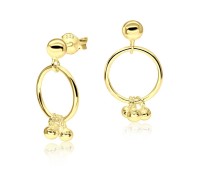 Gold Plated Silver Stud Earrings STS-3376-GP